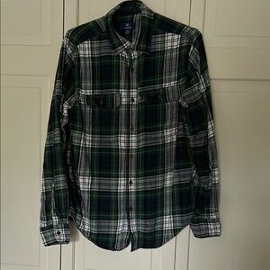 Men's Green Plaid Small Shirt by George
